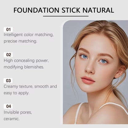 Color-Changing Foundation Stick: Dual-Function Concealer and Brush for Effortless Beauty Enhancement