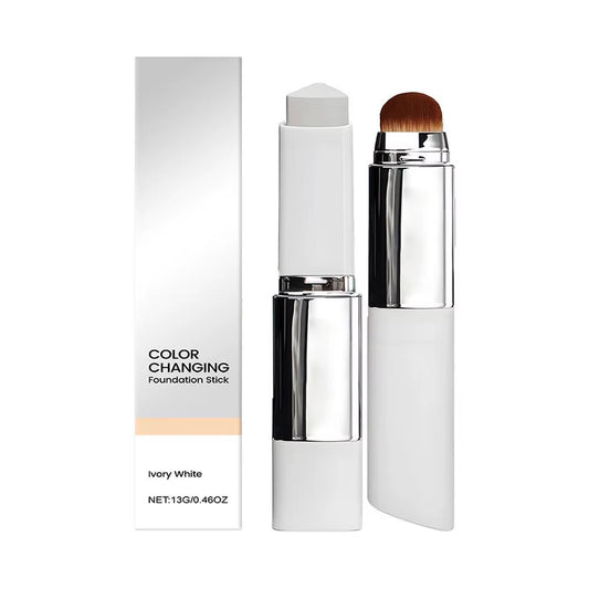 Color-Changing Foundation Stick: Dual-Function Concealer and Brush for Effortless Beauty Enhancement